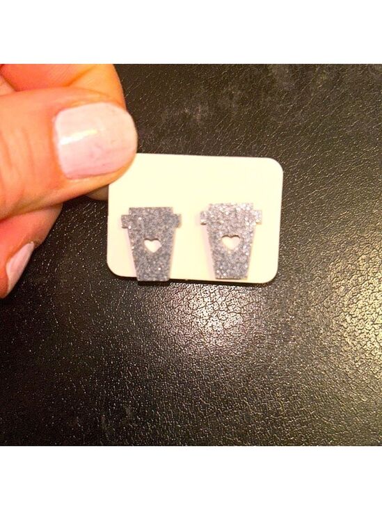 Jewelry - NEW Coffee Stud Earrings